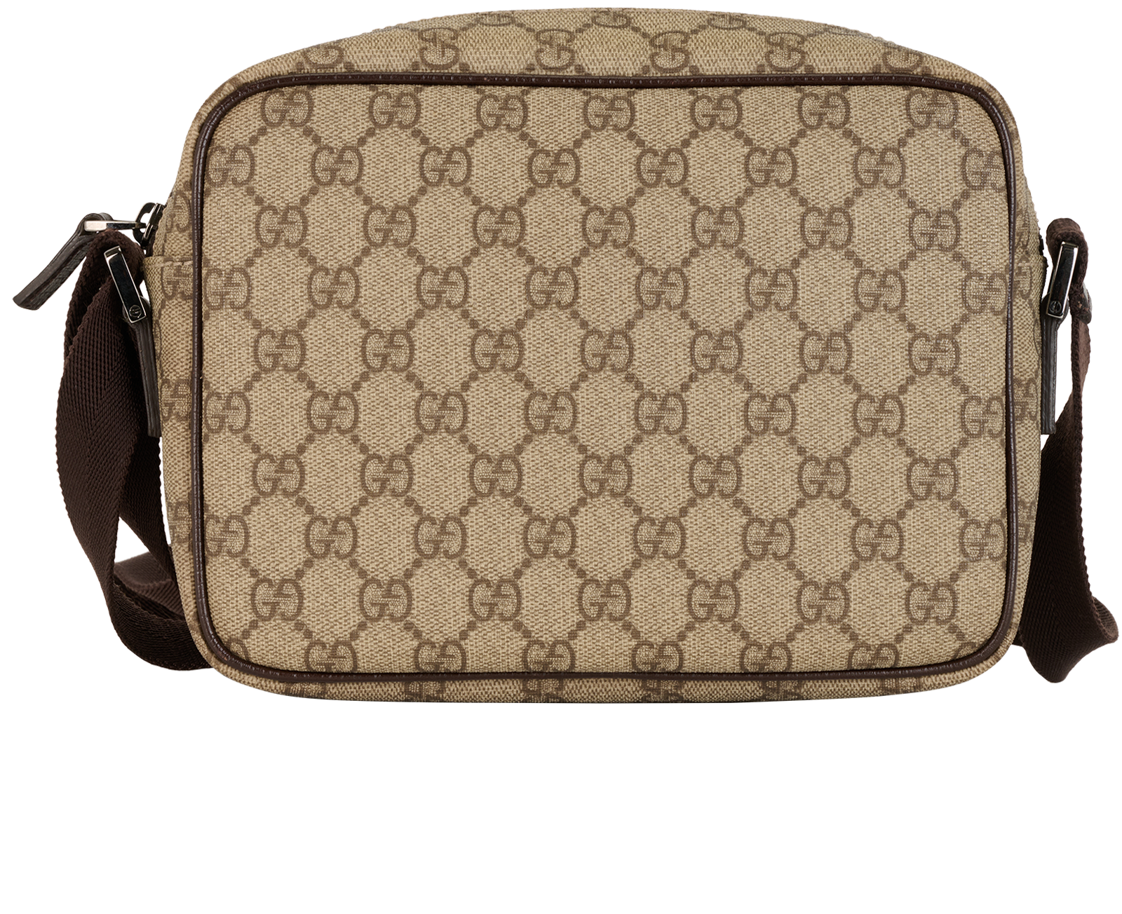 GG Supreme Crossbody, &pound;550, Handbags, Beige/Brown, Canvas, Back view